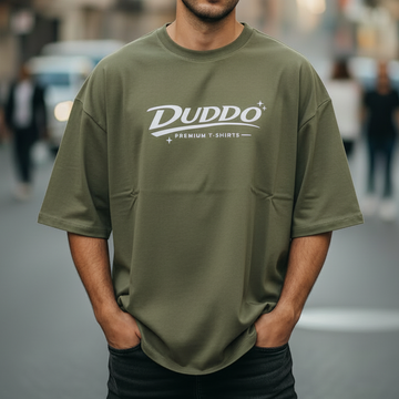 DUDDO Premium Street Tee – Olive Green