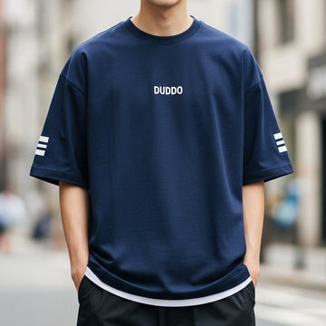 DUDDO Essential Cotton Tee – Navy Blue