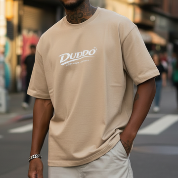 DUDDO Premium Relaxed Tee – Sand Beige